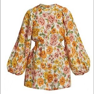 Kivari Calypso Sophia Belted Floral Playsuit